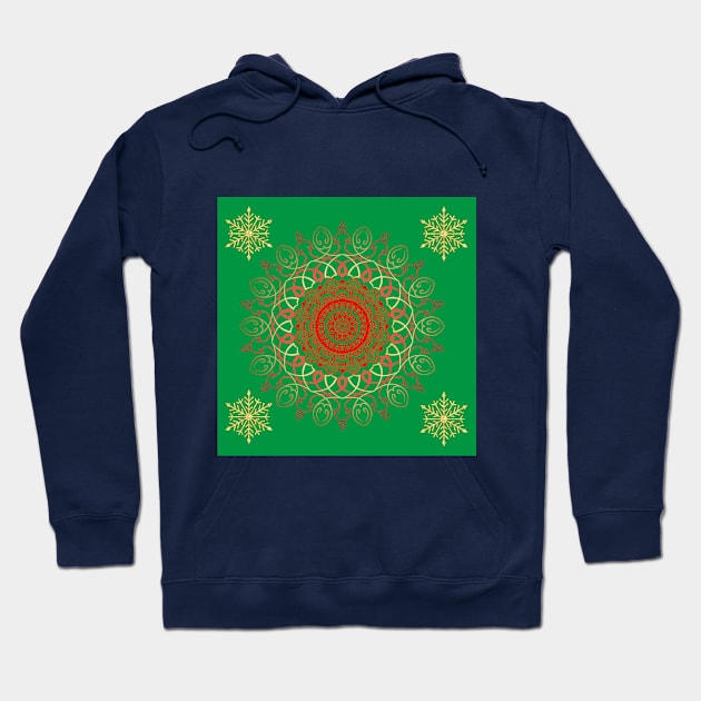 Christmas Mandala Hoodie by Jesscreative